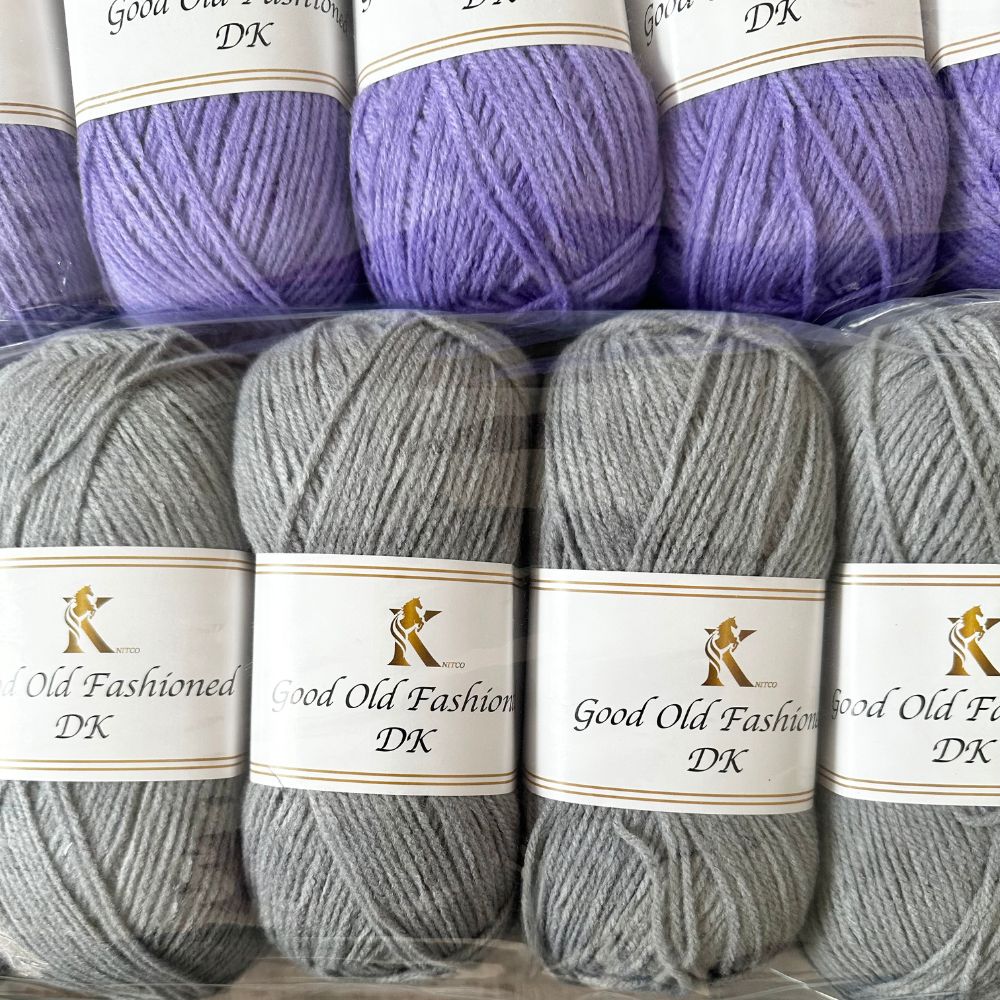 5 x Good Old Fashioned DK Yarn 100g - Grey 10
