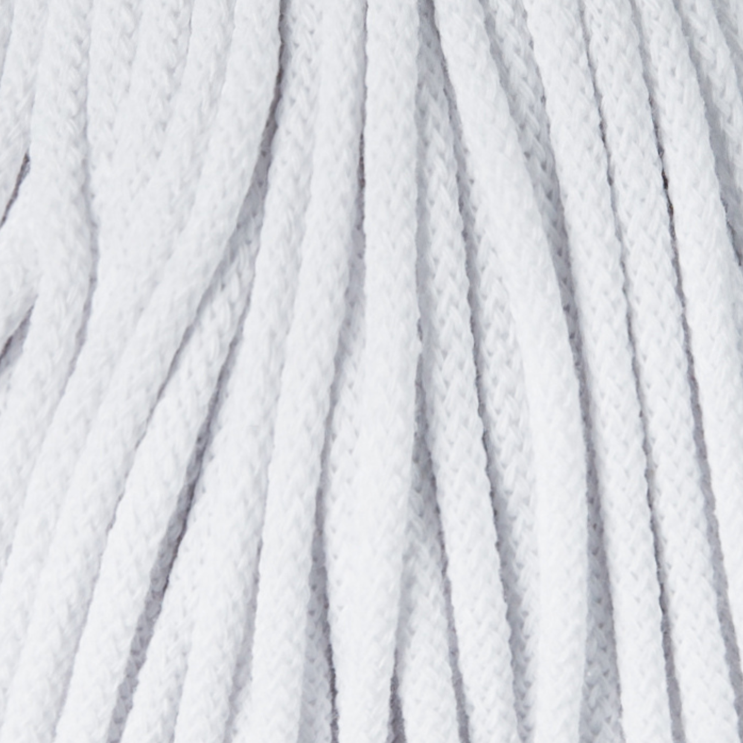 Bobbiny Premium 5mm Braided Cotton Cord - White - 100m