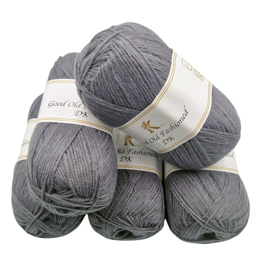 5 x Good Old Fashioned DK Yarn - 100g Everyday Value Pack - Grey 9