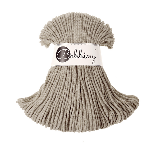 Bobbiny Junior 3mm Braided Cotton Cord - Beige- 100m
