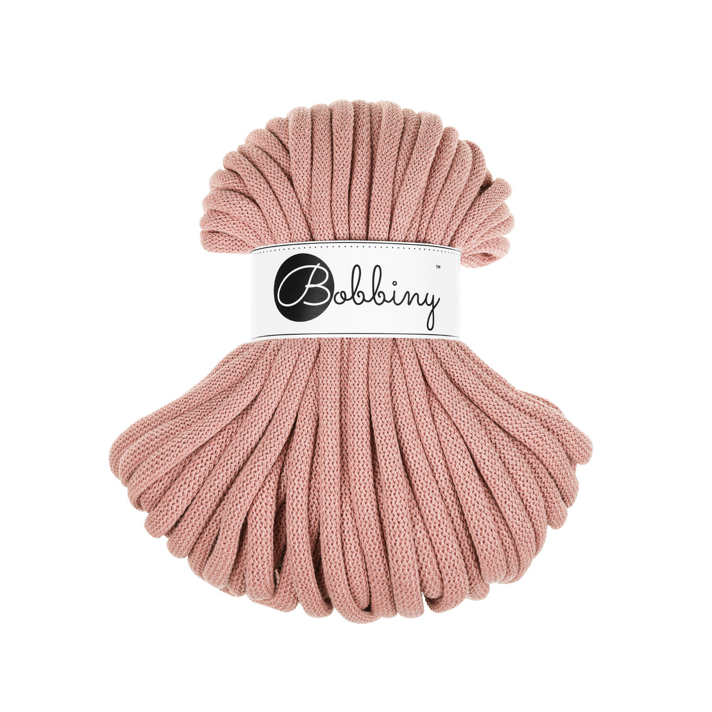 Bobbiny Jumbo 9mm Braided Cotton Cord - Blush - 100m