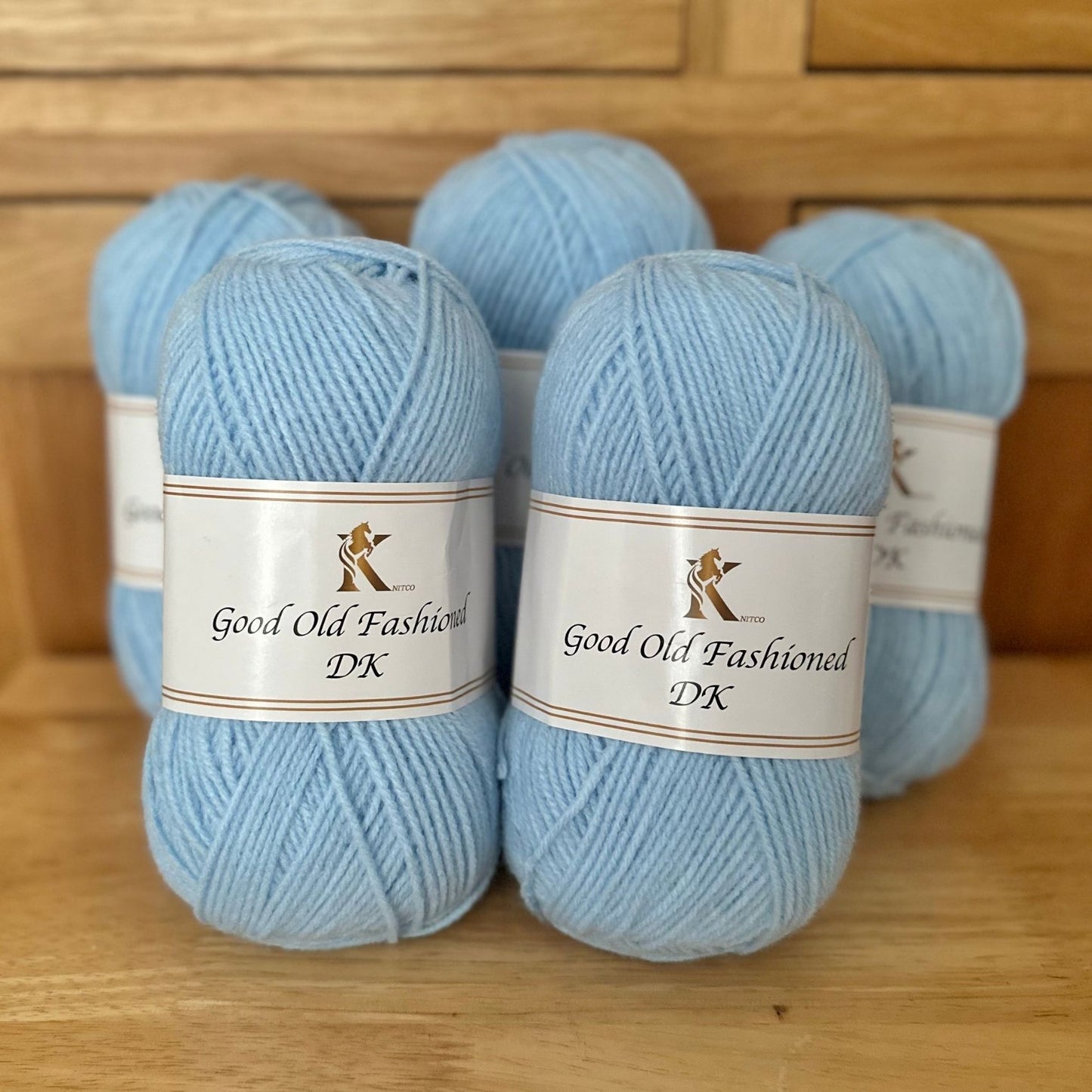 5 x Good Old Fashioned DK Yarn 100g - Baby Blue 20
