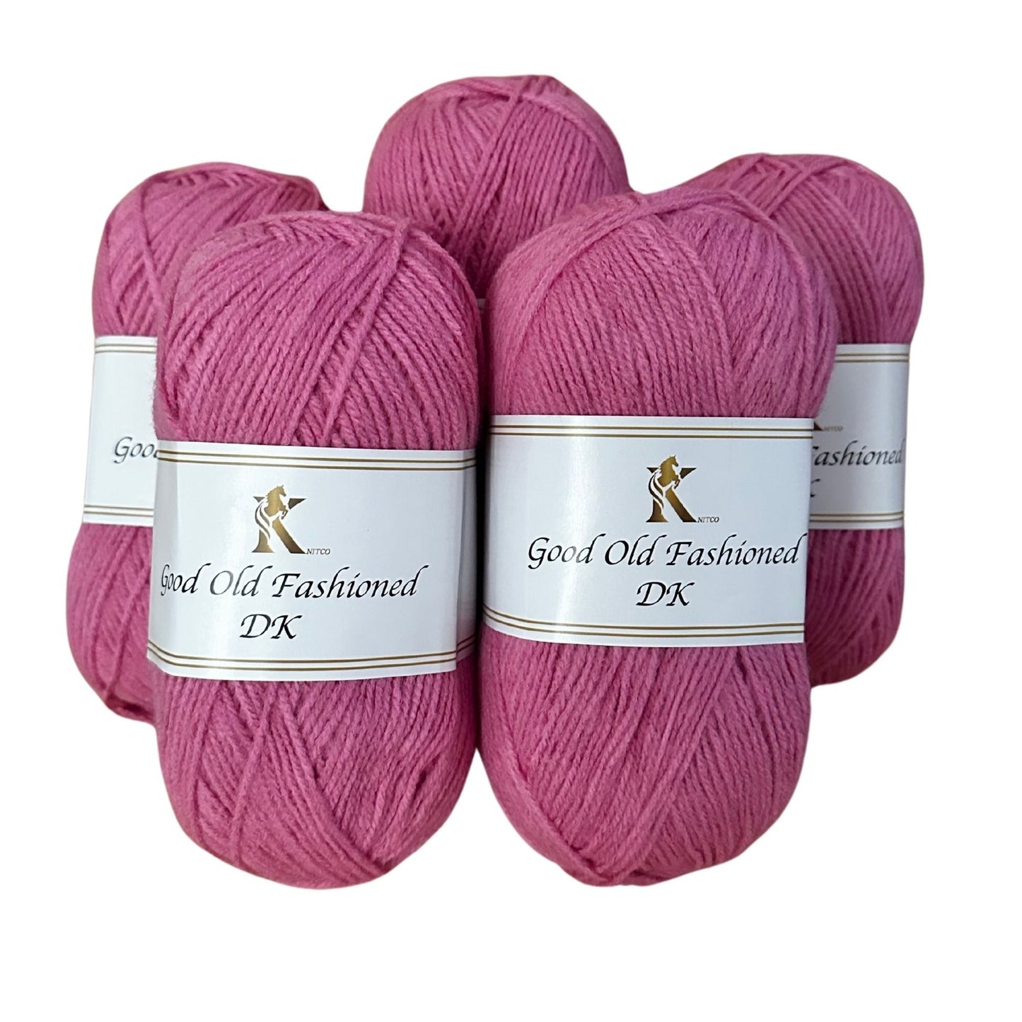 5 x Good Old Fashioned DK Yarn - 100g Everyday Value Pack - Pink 28