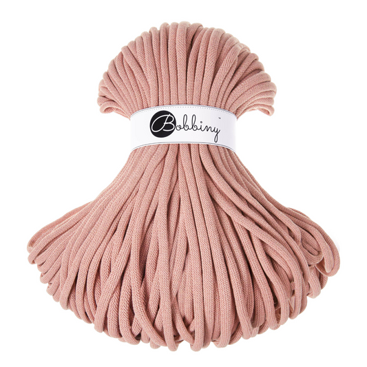 Bobbiny Jumbo 9mm Braided Cotton Cord - Blush - 100m
