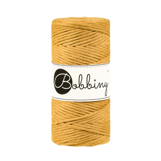 Bobbiny 3mm Macrame Cord 100m - Mustard