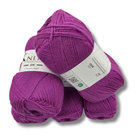 5 Pack - Knitco DK Premium Acrylic 100g / 360m - 58 Colours
