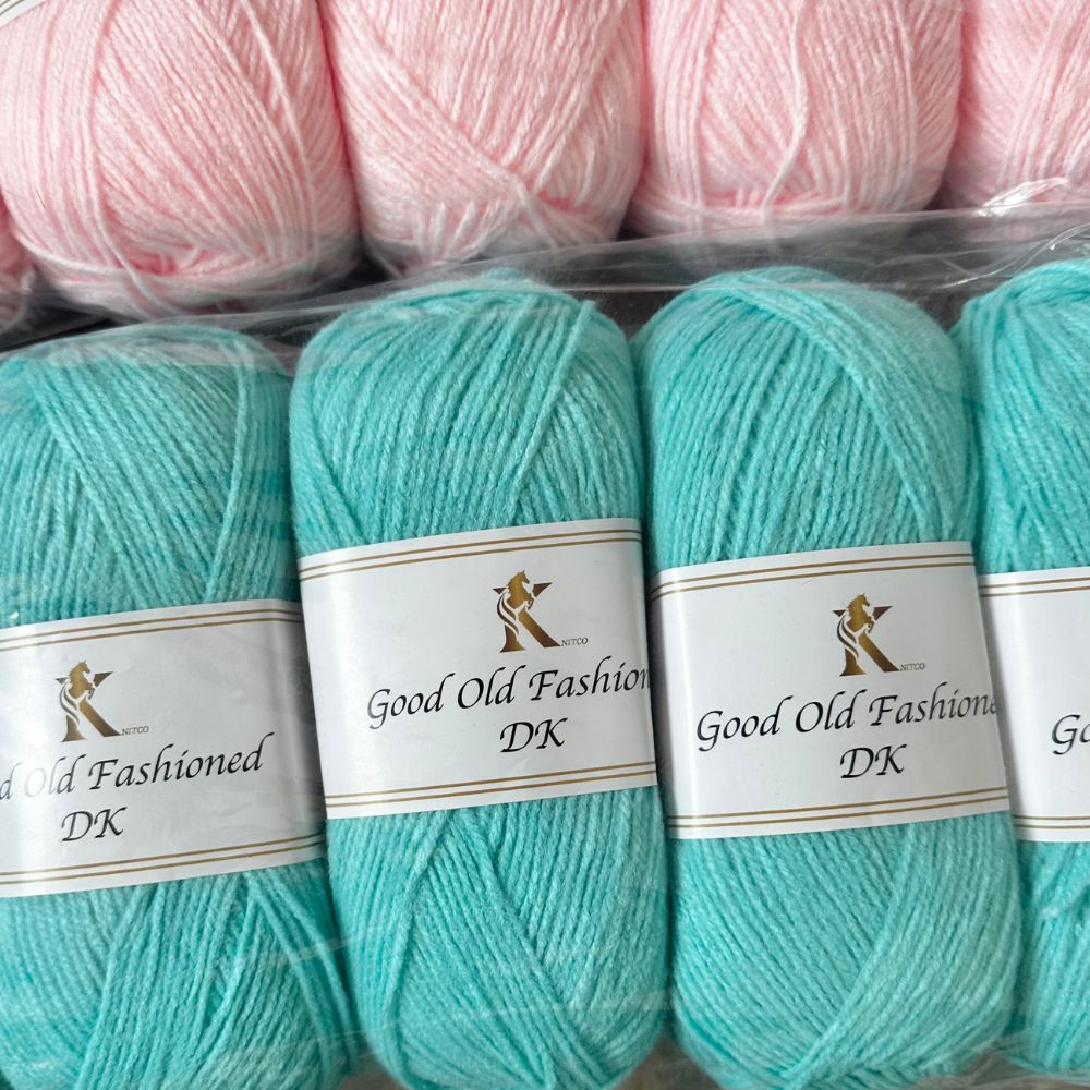 5 x Good Old Fashioned DK Yarn 100g - Aqua