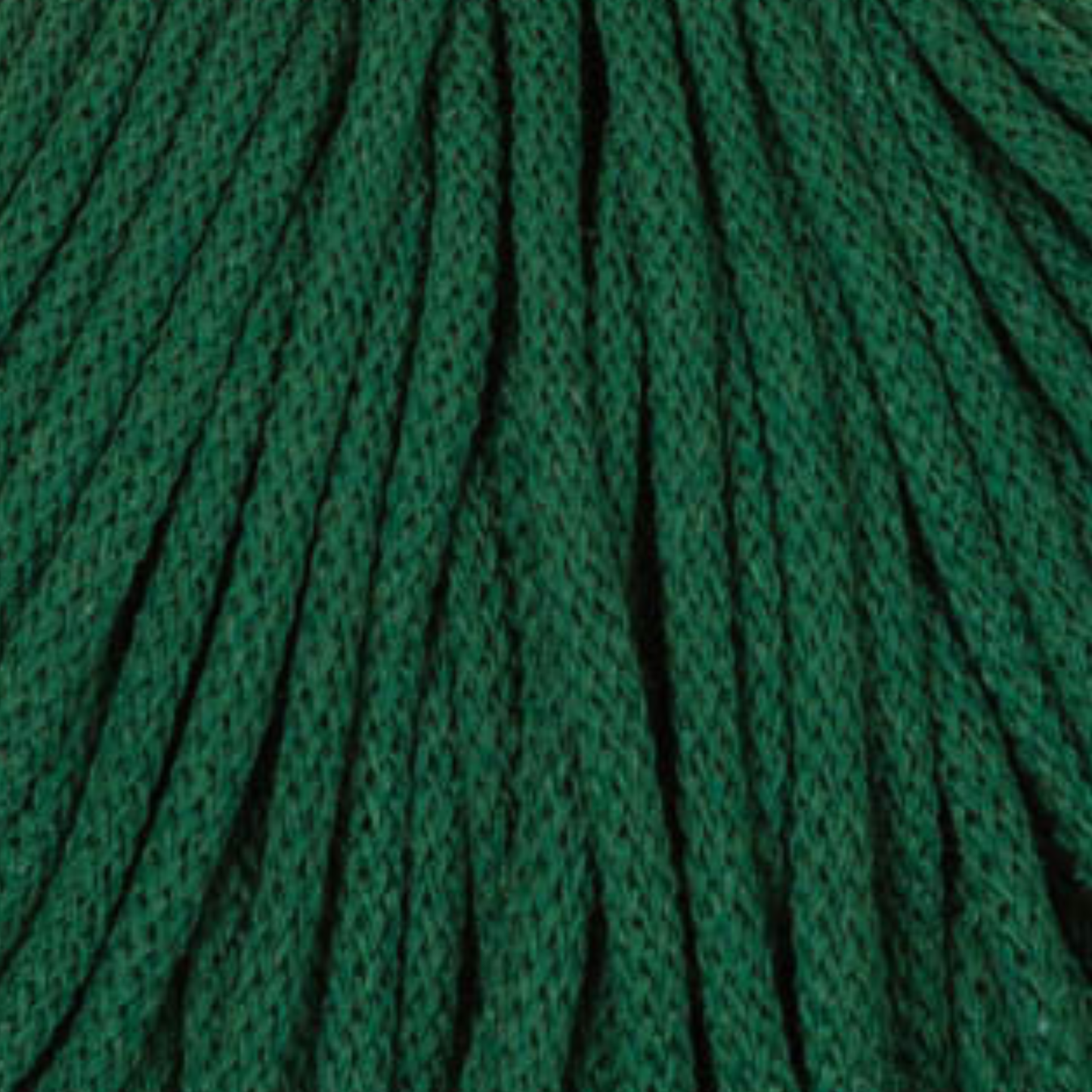 Bobbiny Premium 5mm Braided Cotton Cord - Pine Green - 100m