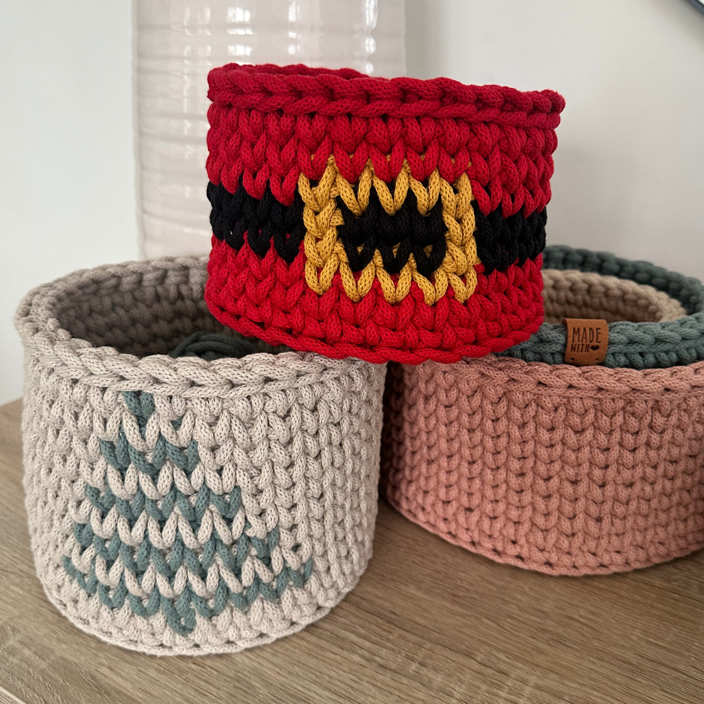 Santa Basket Crochet Kit - Makes 2 Baskets