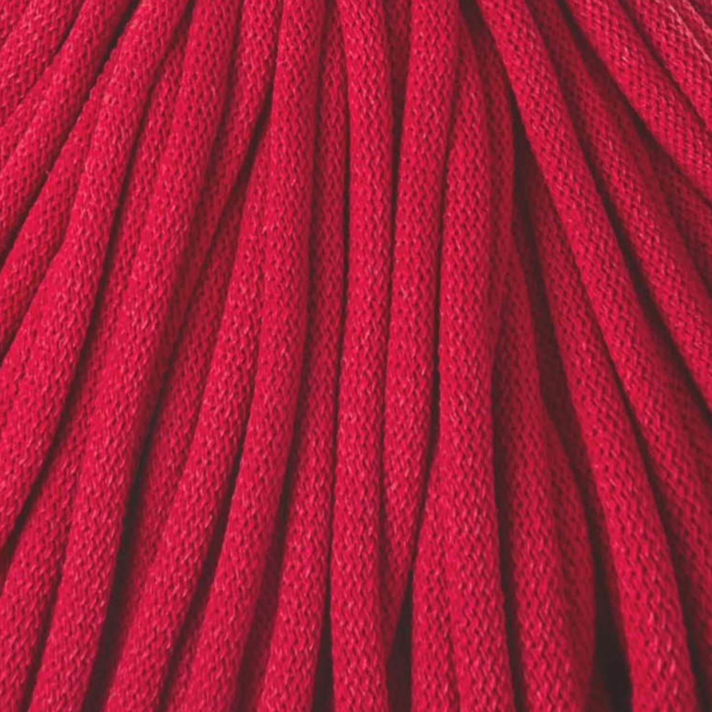 Bobbiny Jumbo 9mm Braided Cotton Cord - Red - 100m