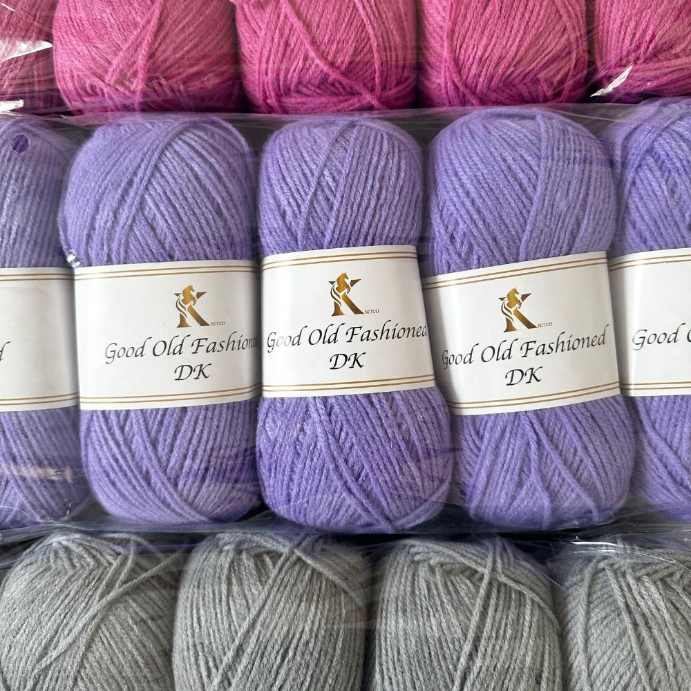 5 x Good Old Fashioned DK Yarn 100g - Purple 30