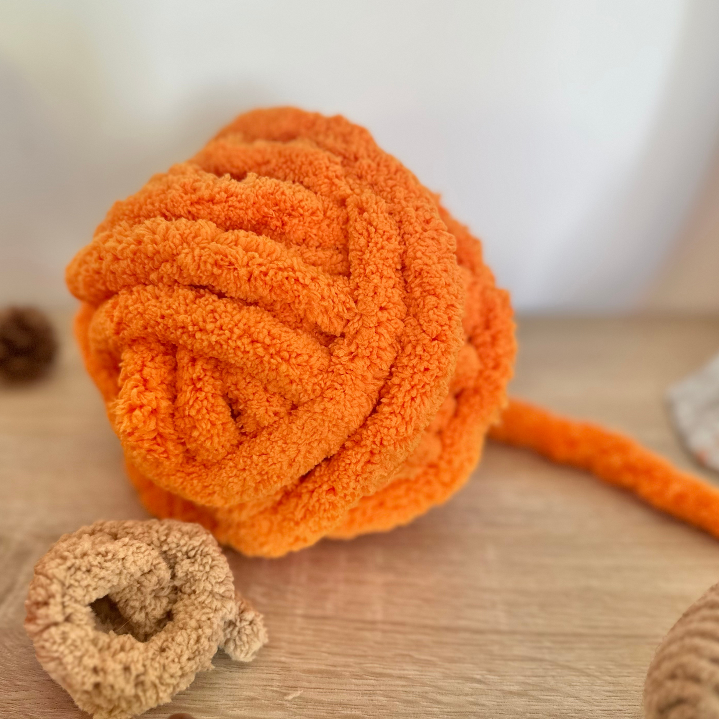 Hand-Knitted Pumpkin DIY Kit β Step-by-Step Video π No Needles