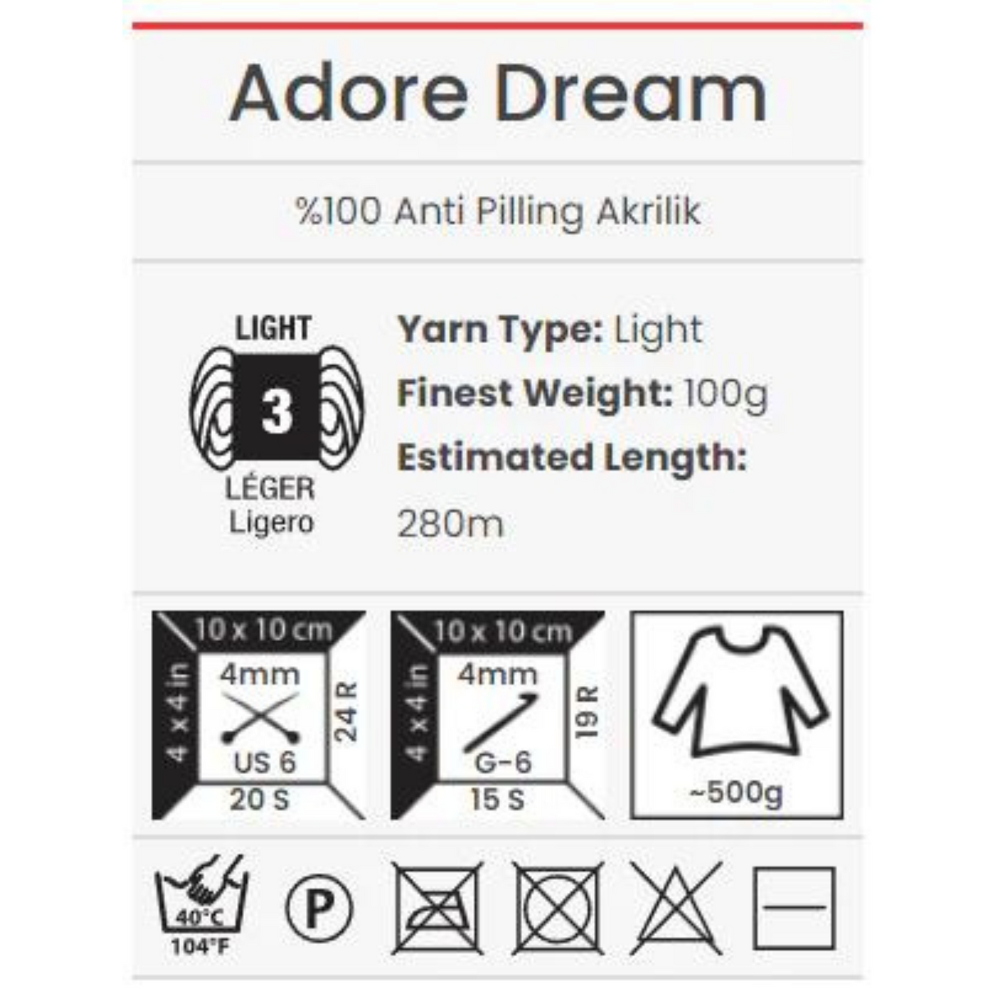 1071 YarnArt Adore Dream Yarn 100g Anti-Pilling