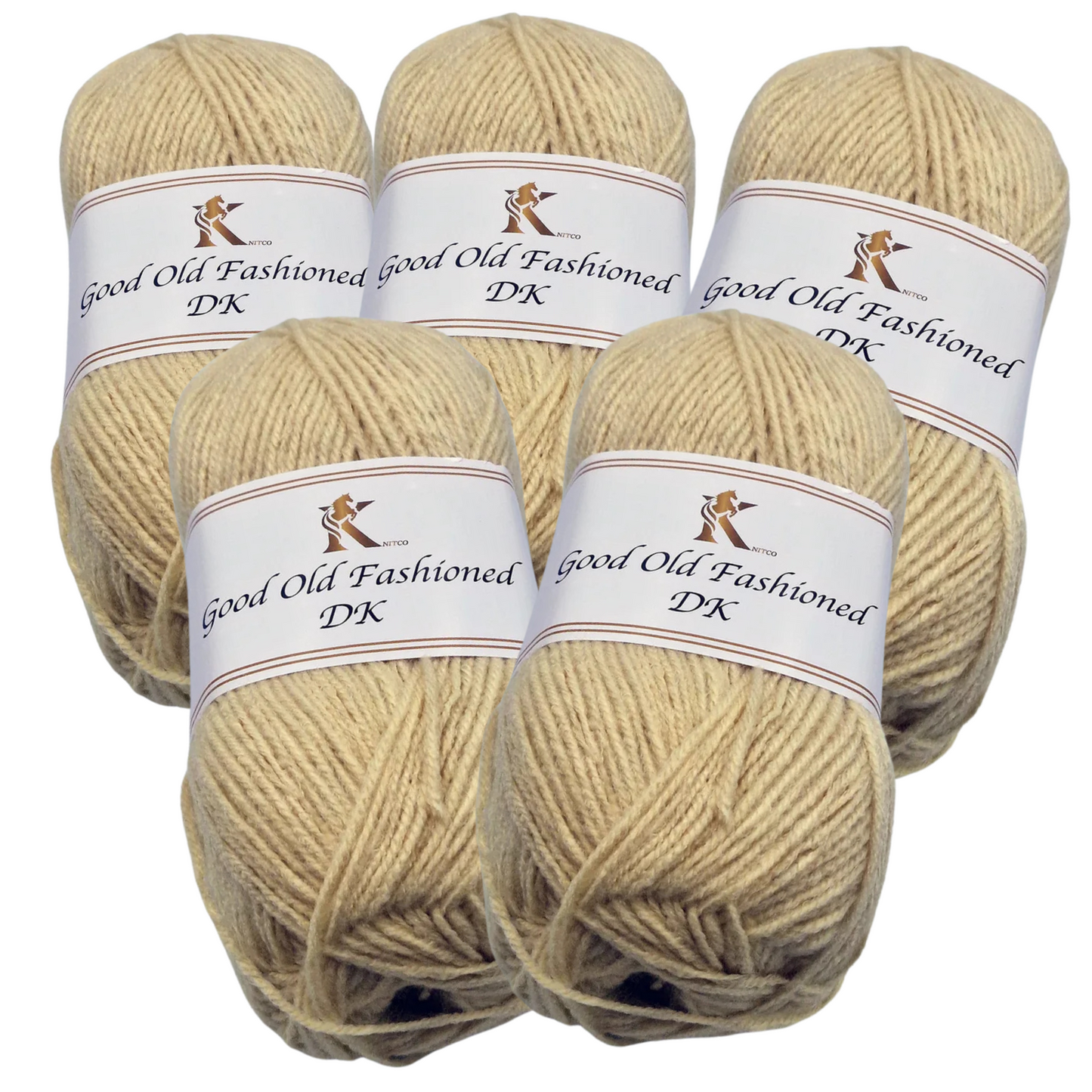 5 x Good Old Fashioned DK Yarn - 100g Everyday Value Pack - Sand 37