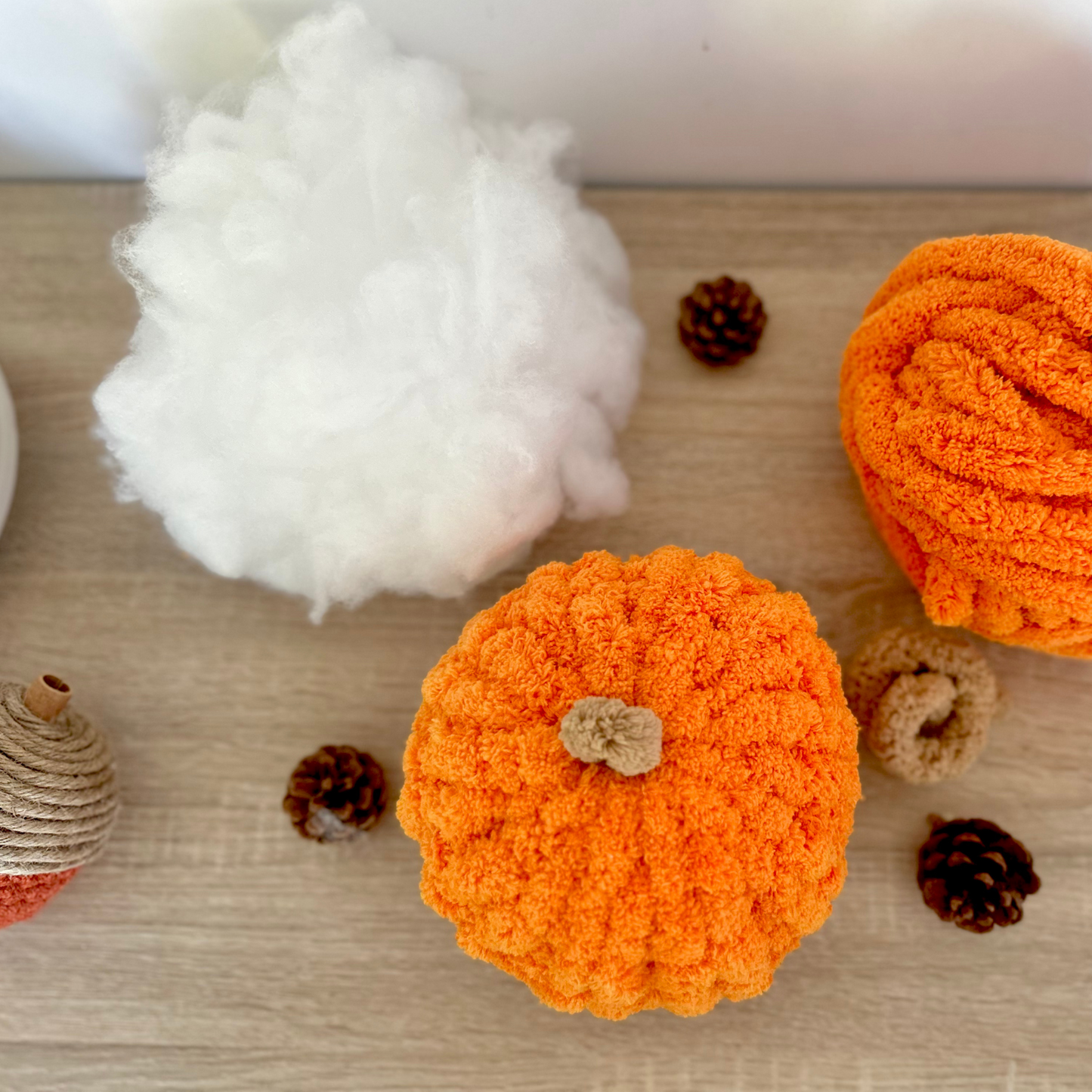 Hand-Knitted Pumpkin DIY Kit – Step-by-Step Video 🍂  No Needles