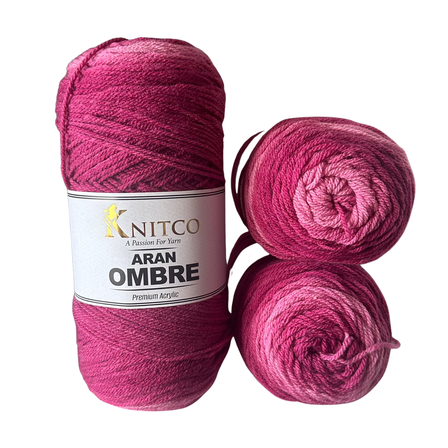 KnitCo Aran Ombre Yarn 200g – Colour Change Premium Acrylic
