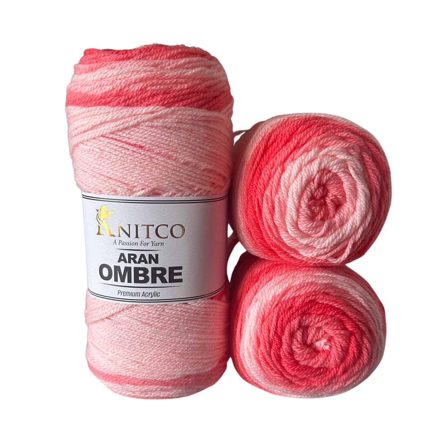 KnitCo Aran Ombre Yarn 200g – Colour Change Premium Acrylic