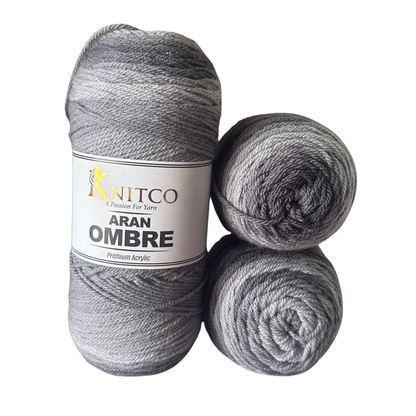 KnitCo Aran Ombre Yarn 200g – Colour Change Premium Acrylic