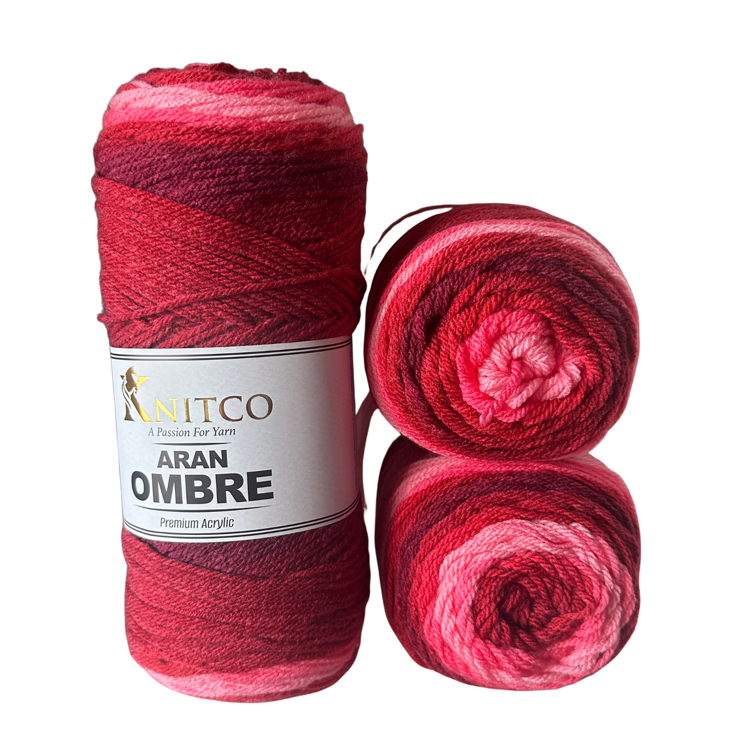 KnitCo Aran Ombre Yarn 200g – Colour Change Premium Acrylic