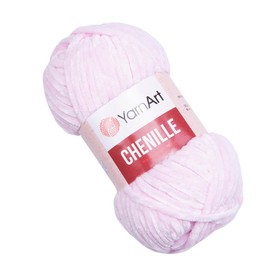 550 YarnArt Chenille Chunky Yarn 100g - Baby Pink