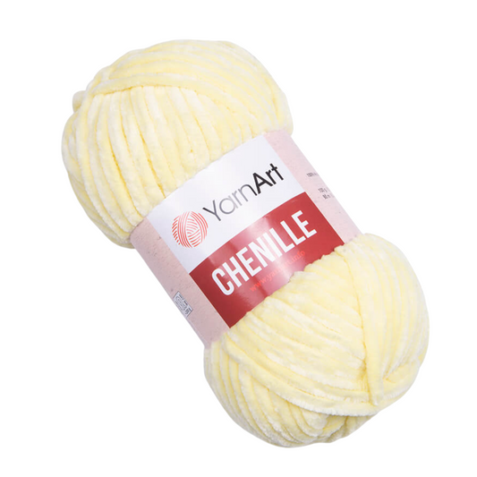 561 YarnArt Chenille Chunky Yarn 100g - Lemon