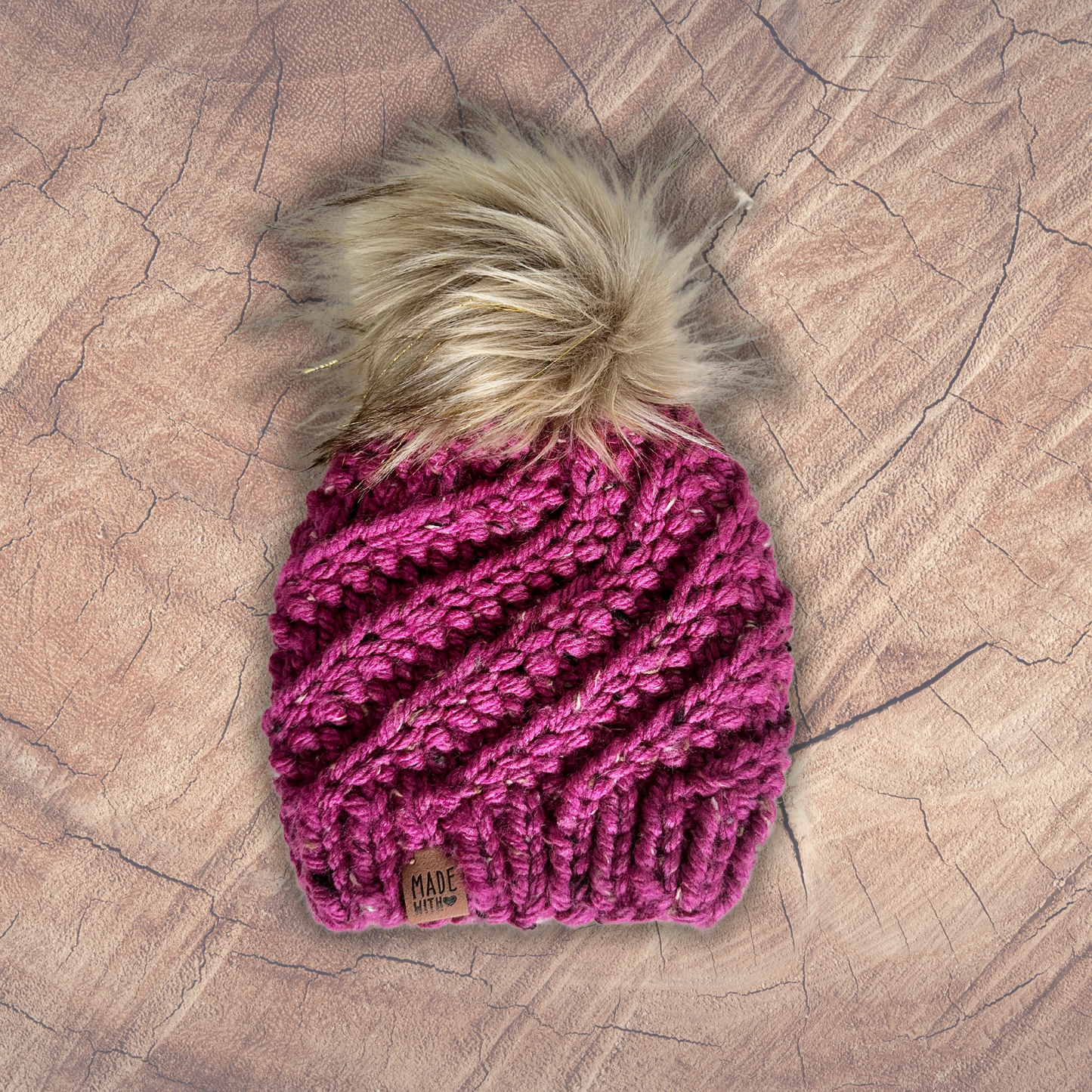 Twisted Braid Beanie Hat - Fig - Child Age 1-4 years