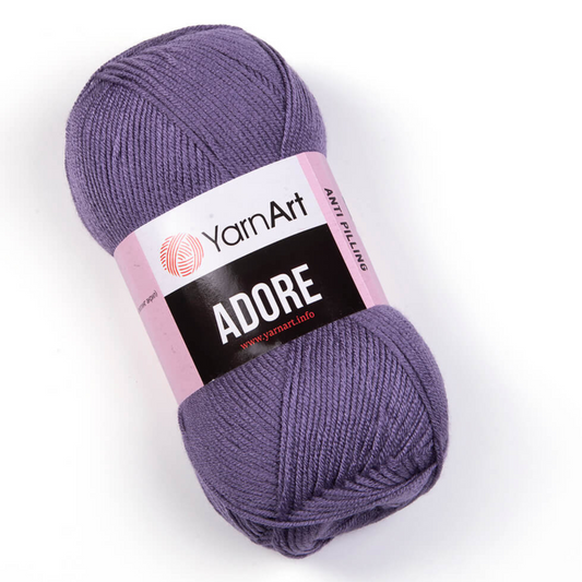 345 YarnArt Adore Yarn 100g - Dusty Lilac