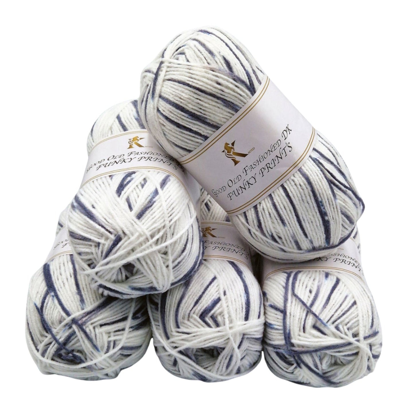 5 Pack - Funky Prints DK Good Old Fashioned Yarn 500g - All Colours