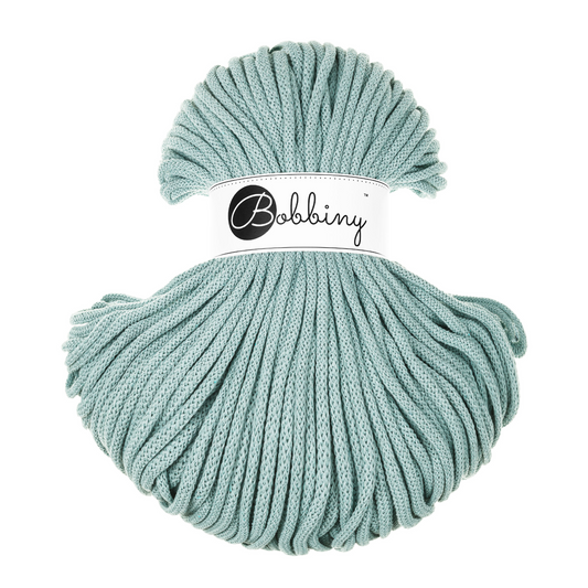 Bobbiny Premium 5mm Braided Cotton Cord - Duck Egg Blue - 100m