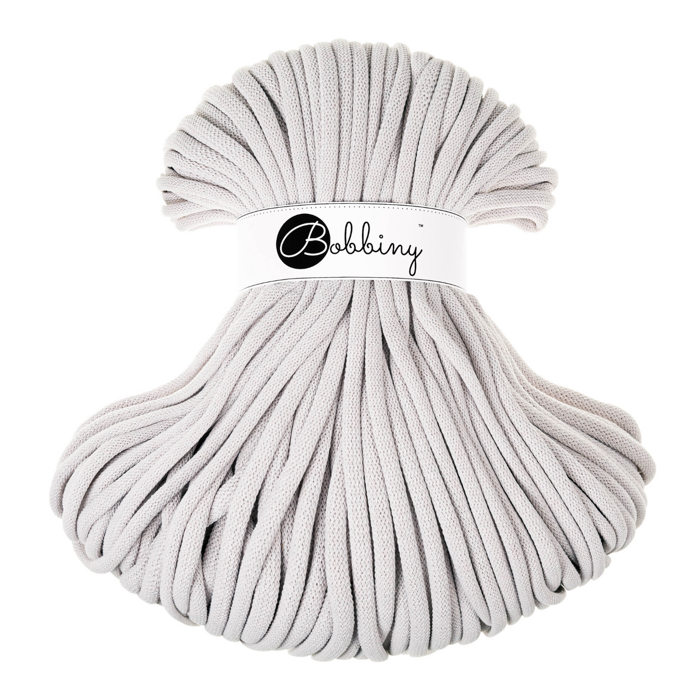 Bobbiny Jumbo 9mm Braided Cotton Cord - Moonlight - 30m