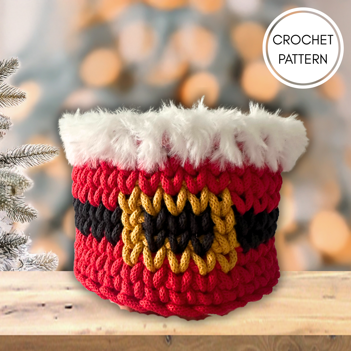 Santa Basket Crochet Kit - Makes 2 Baskets