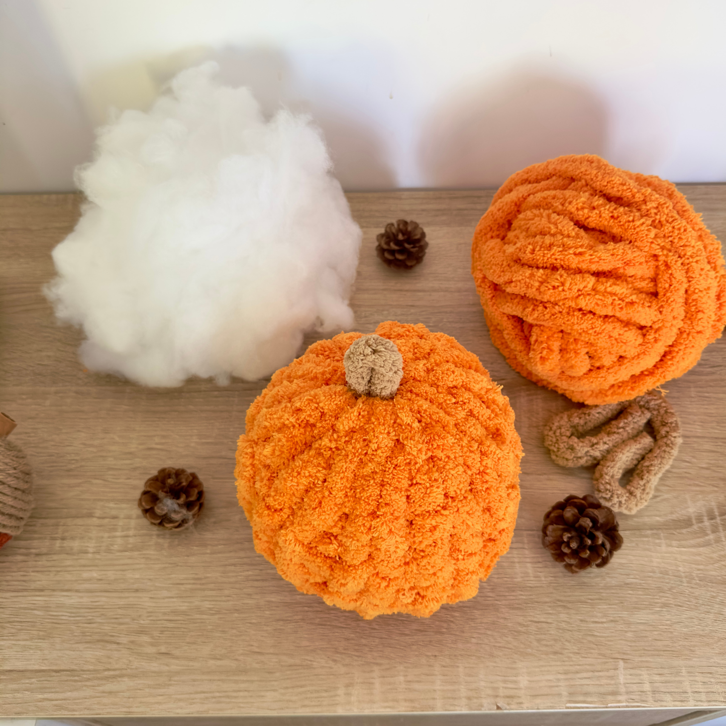 Hand-Knitted Pumpkin DIY Kit – Step-by-Step Video 🍂  No Needles