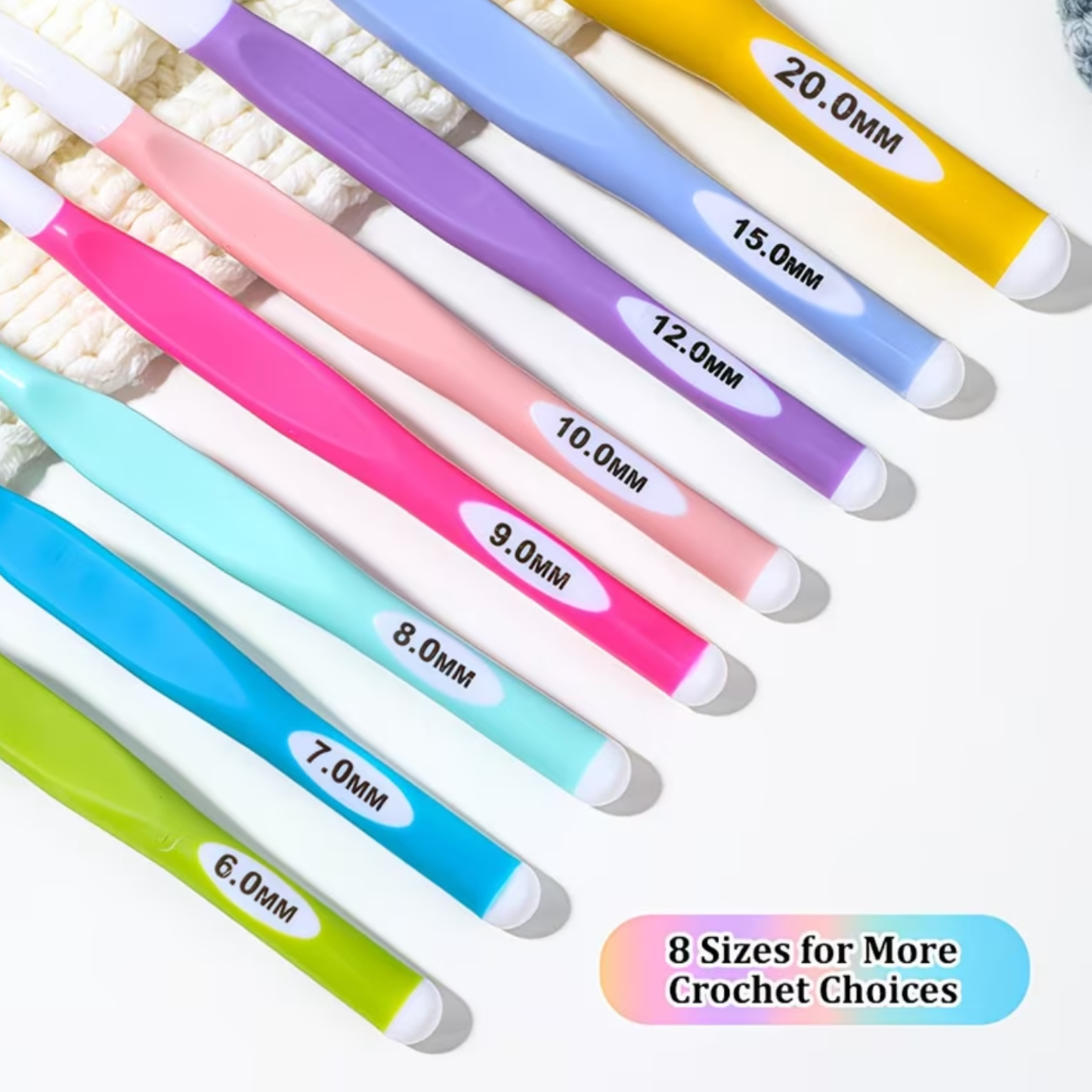 Crochet Hook Various Sizes - Ergonomic Comfortable Grip