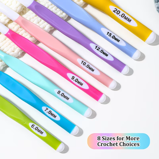 Crochet Hook Various Sizes - Ergonomic Comfortable Grip