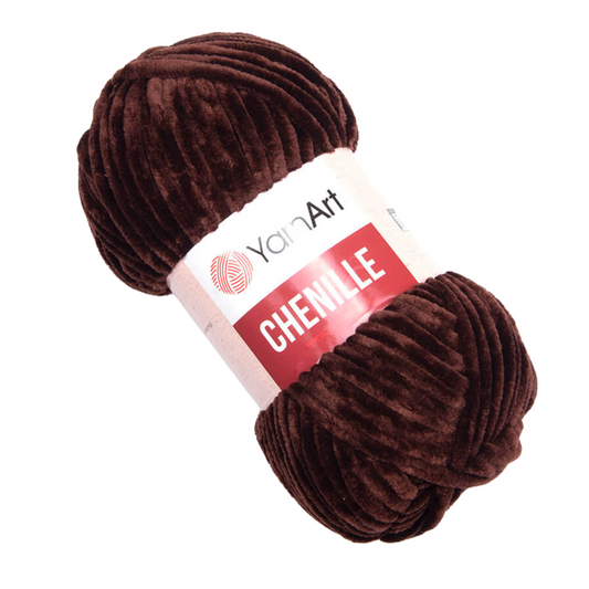 575 YarnArt Chenille Chunky Yarn 100g - Brown