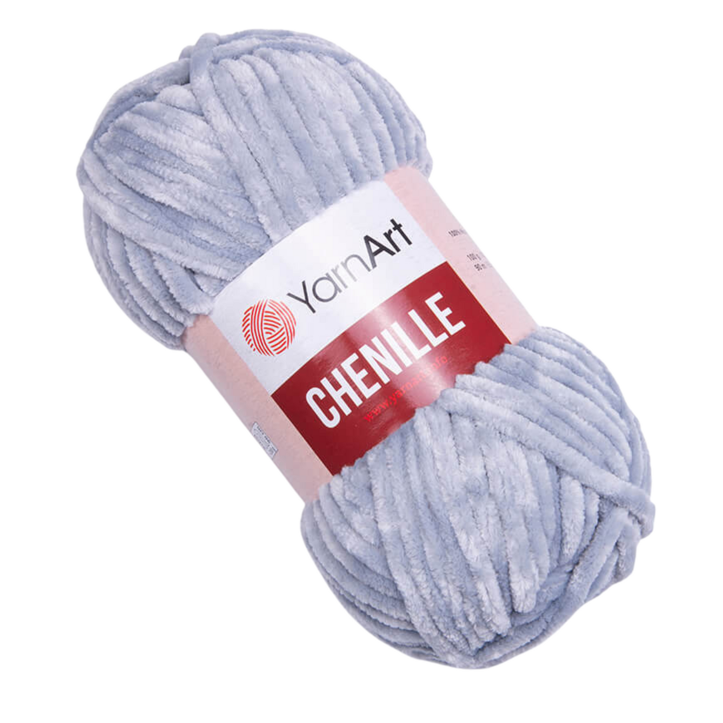 582 YarnArt Chenille Chunky Yarn 100g - Light Grey