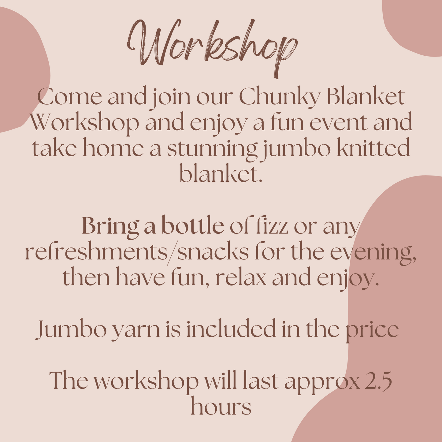 Prestatyn - 29th Nov 6.30pm - Chunky Blanket Workshop - SOLD OUT