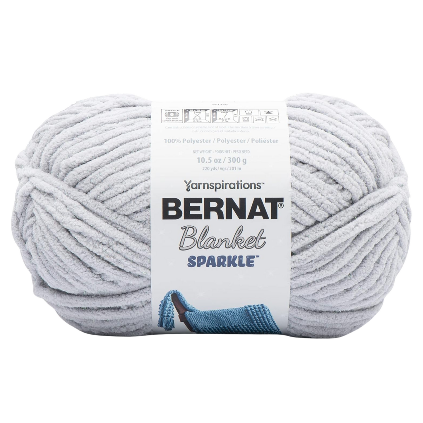 Bernat Blanket Sparkle 300g - Moon Grey Sparkle