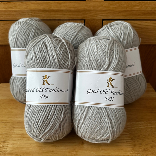 5 x Good Old Fashioned DK Yarn - 100g Everyday Value Pack - Stone 34