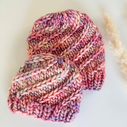 Merino Wool Twisted Braid Beanie Hat - 0-3 months