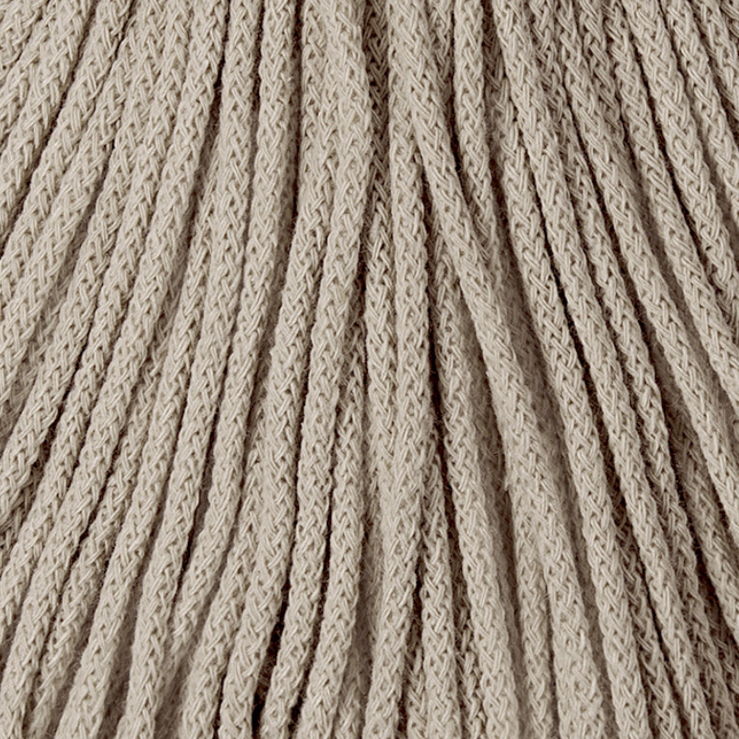 Bobbiny Junior 3mm Braided Cotton Cord - Beige- 100m