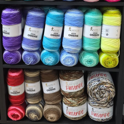 KnitCo Aran Ombre Yarn 200g – Colour Change Premium Acrylic