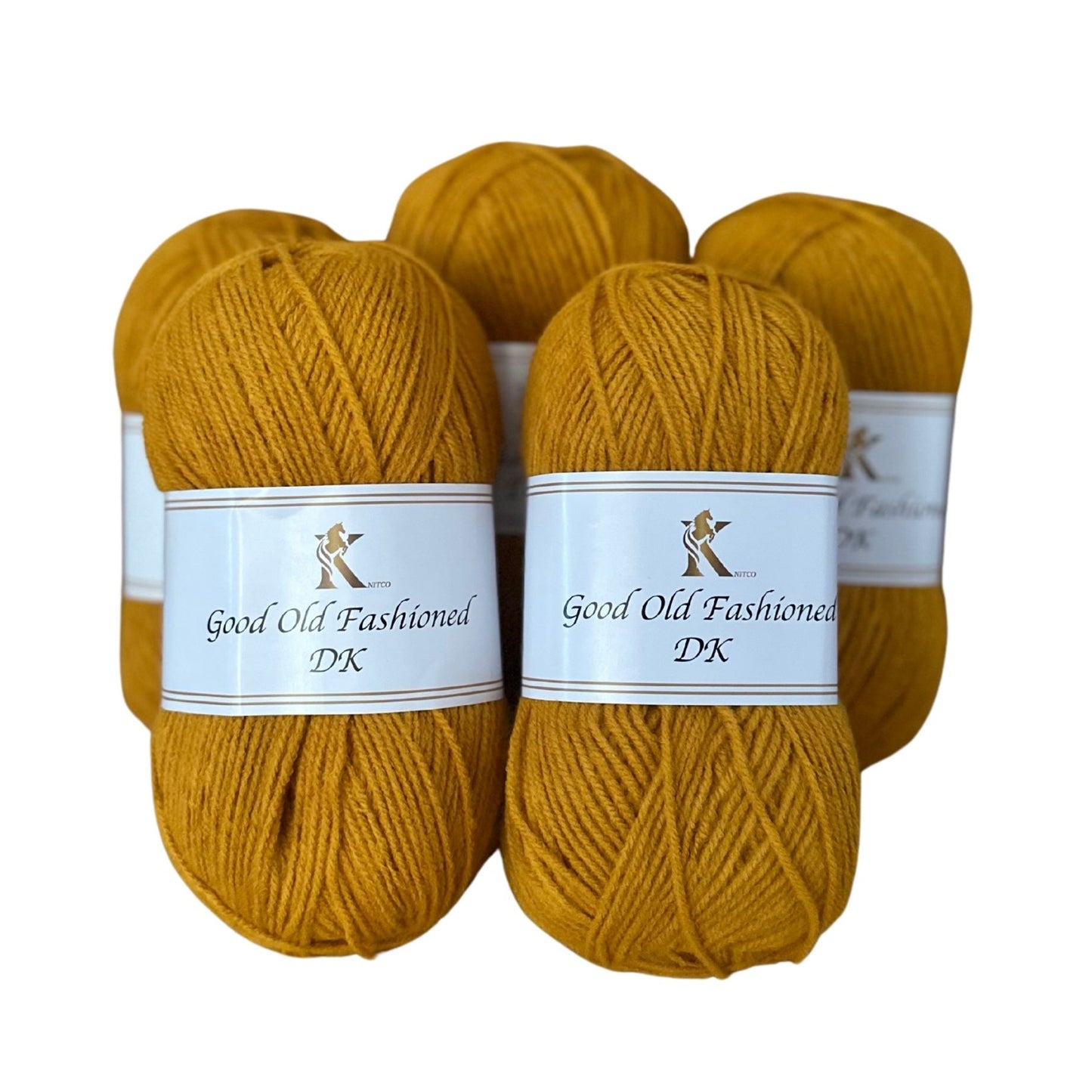 5 x Good Old Fashioned DK Yarn - 100g Everyday Value Pack - Mustard 19