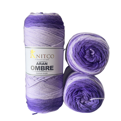 KnitCo Aran Ombre Yarn 200g – Colour Change Premium Acrylic