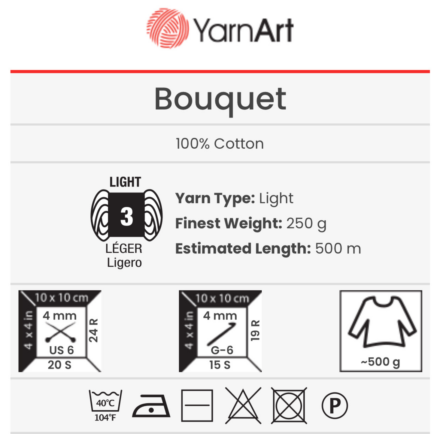 726 - YarnArt Bouquet Cotton Yarn Cake 250g