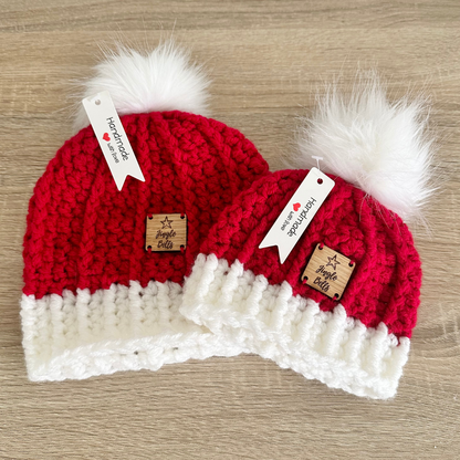 Christmas Jingle Bells Crochet Hat - Newborn to Adult size