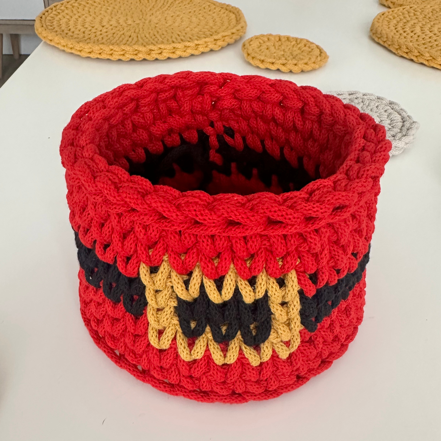 Santa Basket Crochet Kit - Makes 2 Baskets