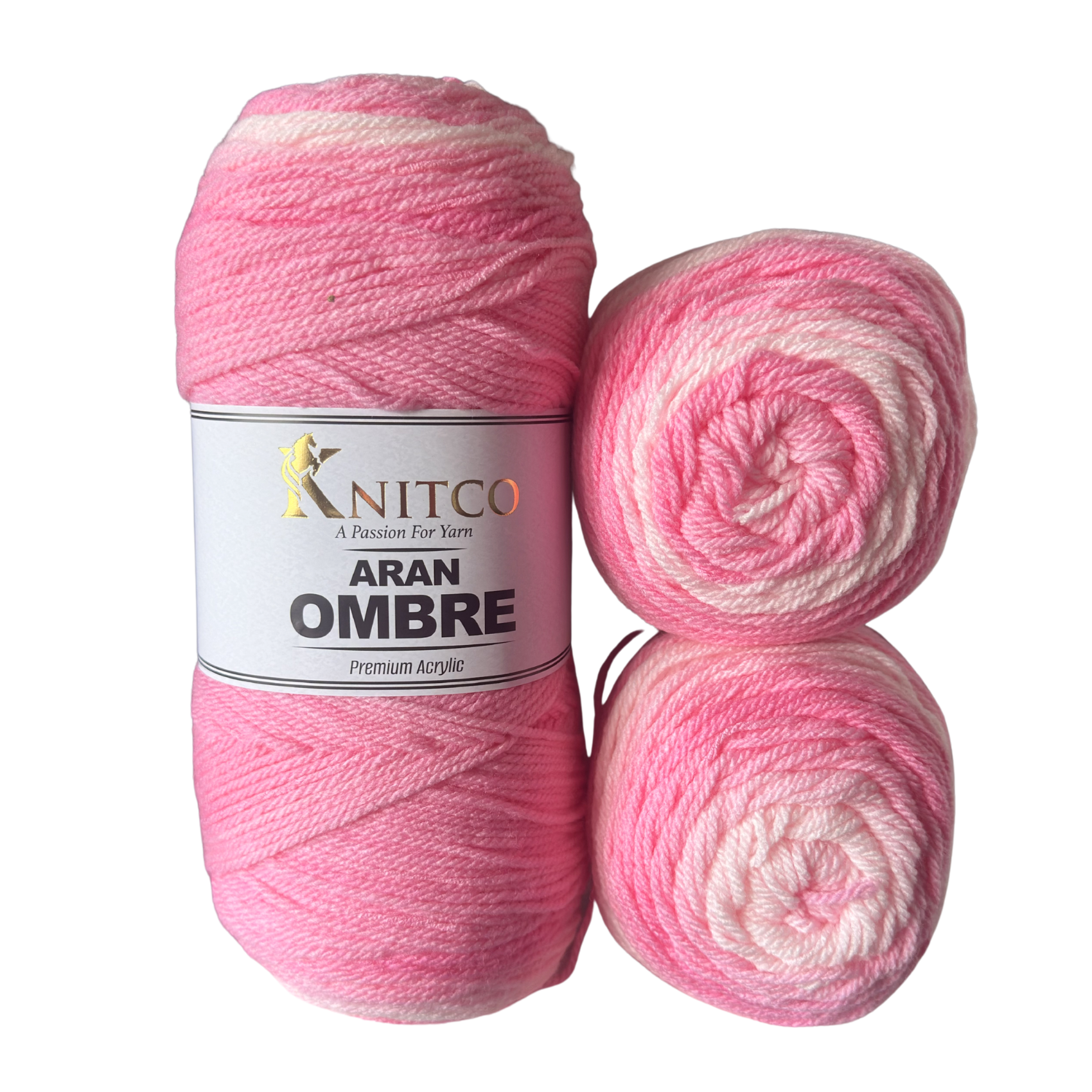 KnitCo Aran Ombre Yarn 200g – Colour Change Premium Acrylic