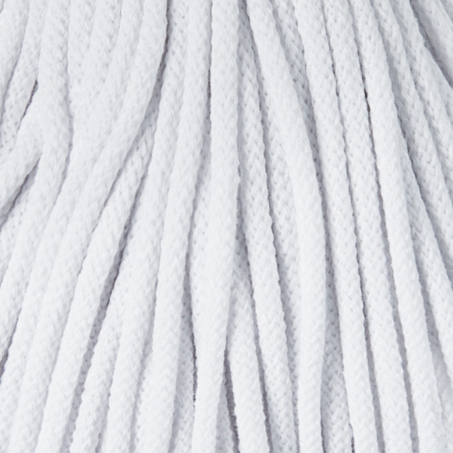 Bobbiny Jumbo 9mm Braided Cotton Cord - White - 100m