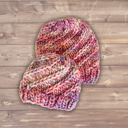 Merino Wool Twisted Braid Beanie Hat - 0-3 months